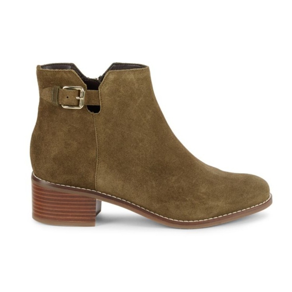 Cole Haan® (Women's 8.5‎ B) Haidyn™ Bootie in Dark Olive Suede